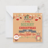 Prettig kerstfeest notitiekaartje (Achterkant)
