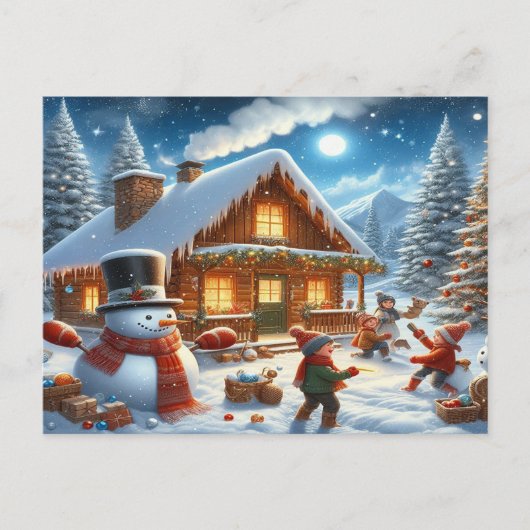 Prettig kerstfeest - O22 Uitnodiging Briefkaart (Voorkant)