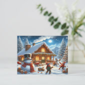 Prettig kerstfeest - O22 Uitnodiging Briefkaart (Staand voorkant)