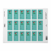 Prettig kerstfeest Octopus Etiket (Full Sheet)