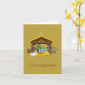 Prettig Kerstfeest! Oekraïense kerstkaart Kaart (Gele Bloem)