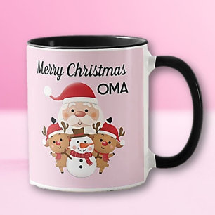 Prettig kerstfeest OMA cadeau mok