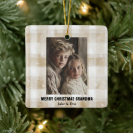 Prettig kerstfeest oma | Familie foto ornament