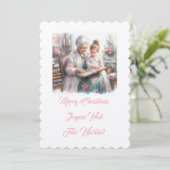 Prettig kerstfeest oma kaart (Staand voorkant)