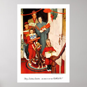 Prettig kerstfeest, oma kerstmagazinecover poster