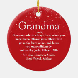 Prettig kerstfeest Oma Oma Definitie Keramisch Ornament