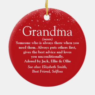 Prettig kerstfeest Oma Oma Definitie Keramisch Ornament