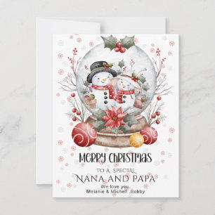 Prettig kerstfeest Oma & Opa aangepaste naam kaart