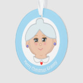 Prettig kerstfeest oma ornament (voorkant)