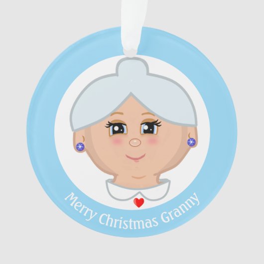 Prettig kerstfeest oma ornament (voorkant)