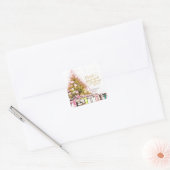 Prettig Kerstfeest ooit, dennenboom Vierkante Sticker (Envelop)