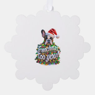 Prettig kerstfeest ook voor jou Bulldog Hondenboom Ornament Kaart