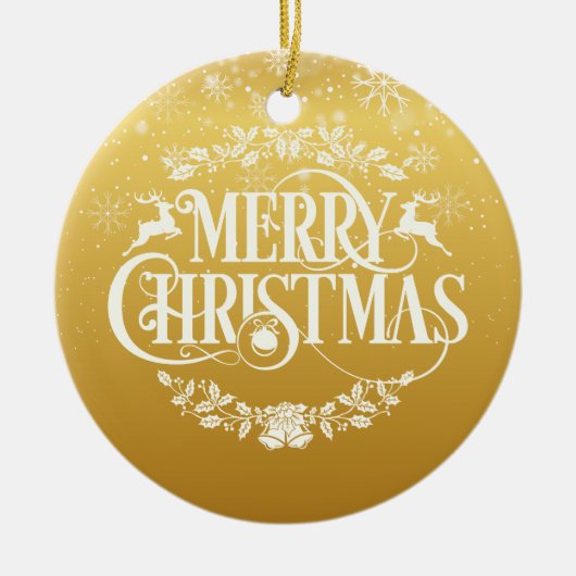 Prettig Kerstfeest Oom Funcle Definitie Keramisch Ornament (Voorkant)