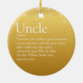 Prettig Kerstfeest Oom Funcle Definitie Keramisch Ornament (Achterkant)