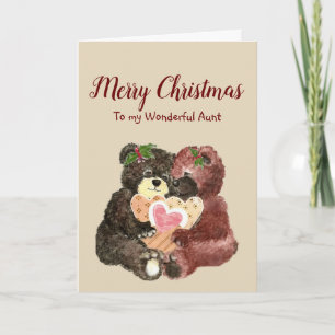 Prettig kerstfeest Oom of tante Beste cadeau Knuff Feestdagen Kaart