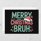 Prettig kerstfeest Oom Santa Kerstfeest Vakantieda Feestdagenkaart (Voorkant / Achterkant)