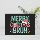 Prettig kerstfeest Oom Santa Kerstfeest Vakantieda Feestdagenkaart (Staand voorkant)