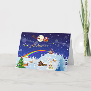 Prettig kerstfeest op de volle maan kaart