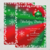 Prettig kerstfeest op rood en groen kaart (Voorkant / Achterkant)