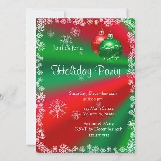 Prettig kerstfeest op rood en groen kaart (Voorkant)