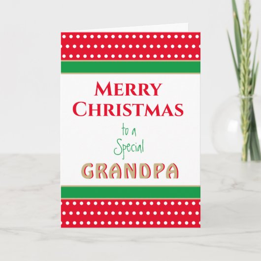 Prettig kerstfeest Opa kaart (Voorkant)