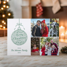 Prettig Kerstfeest Ornament Familie Foto