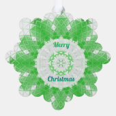 Prettig kerstfeest ornament kaart (Achterkant)