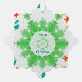 Prettig kerstfeest ornament kaart (Voorkant)