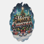 Prettig kerstfeest ornament kaart (Rechts)
