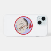 Prettig kerstfeest paard iPhone 15 case (Achterkant horizontaal)