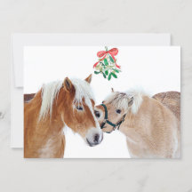 Prettig kerstfeest Paard Maretak Paardachtig Cute 
