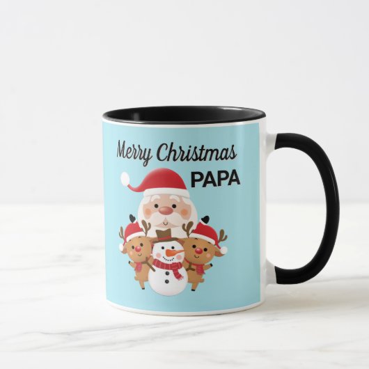 Prettig kerstfeest PAPA cadeau mok (Rechts)