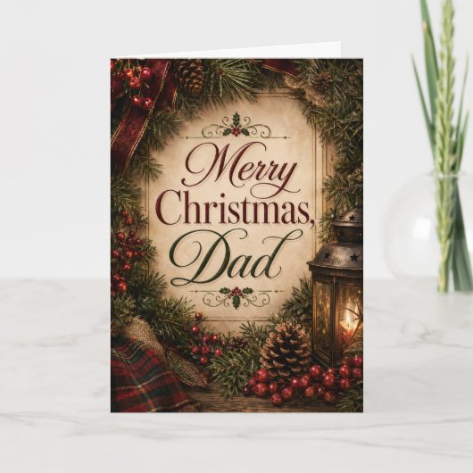 Prettig kerstfeest Papa Kaart (Voorkant)