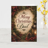 Prettig kerstfeest Papa Kaart (Gele Bloem)