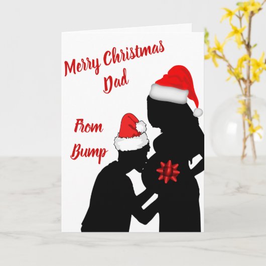 Prettig kerstfeest Papa van bump Kaart (Gele Bloem)