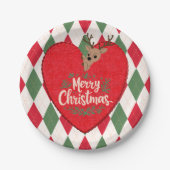 Prettig kerstfeest Papieren bord (Voorkant)