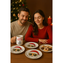 🎄 Prettig kerstfeest papieren borden | Festieve f
