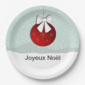 Prettig Kerstfeest Papieren Bordje (Voorkant)