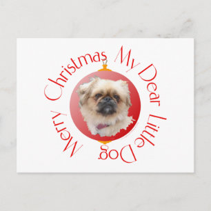 Prettig kerstfeest Pekingees Feestdagenkaart