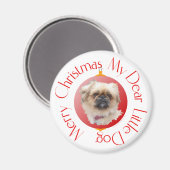 Prettig kerstfeest Pekingees Magneet (Voorkant / Achterkant)