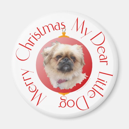 Prettig kerstfeest Pekingees Magneet (Voorkant)