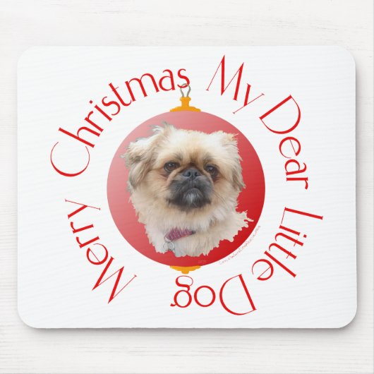 Prettig kerstfeest Pekingees Muismat (Voorkant)