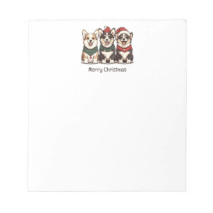 Prettig kerstfeest Pembroke Welsh Corgi honden Notitieblok