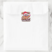 Prettig kerstfeest Peperkoek Sticker – Schattig ke (Tas)