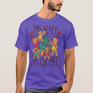 Prettig kerstfeest, peperkoekjes familie t-shirt
