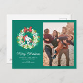 Prettig kerstfeest Pepermunt Holiday Krans Feestdagenkaart (Voorkant / Achterkant)