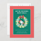 Prettig kerstfeest Pepermunt Holiday Krans Feestdagenkaart (Voorkant / Achterkant)