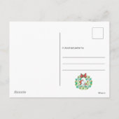 Prettig kerstfeest Pepermunt Kerstkrans Feestdagenkaart (Achterkant)