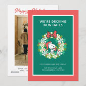 Prettig kerstfeest Pepermunt Kerstkrans Feestdagenkaart (Voorkant / Achterkant)