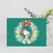 Prettig kerstfeest Pepermunt Kerstkrans Feestdagenkaart (Staand voorkant)